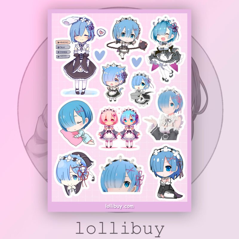 Наліпки А6 Re: Zero - Рем
